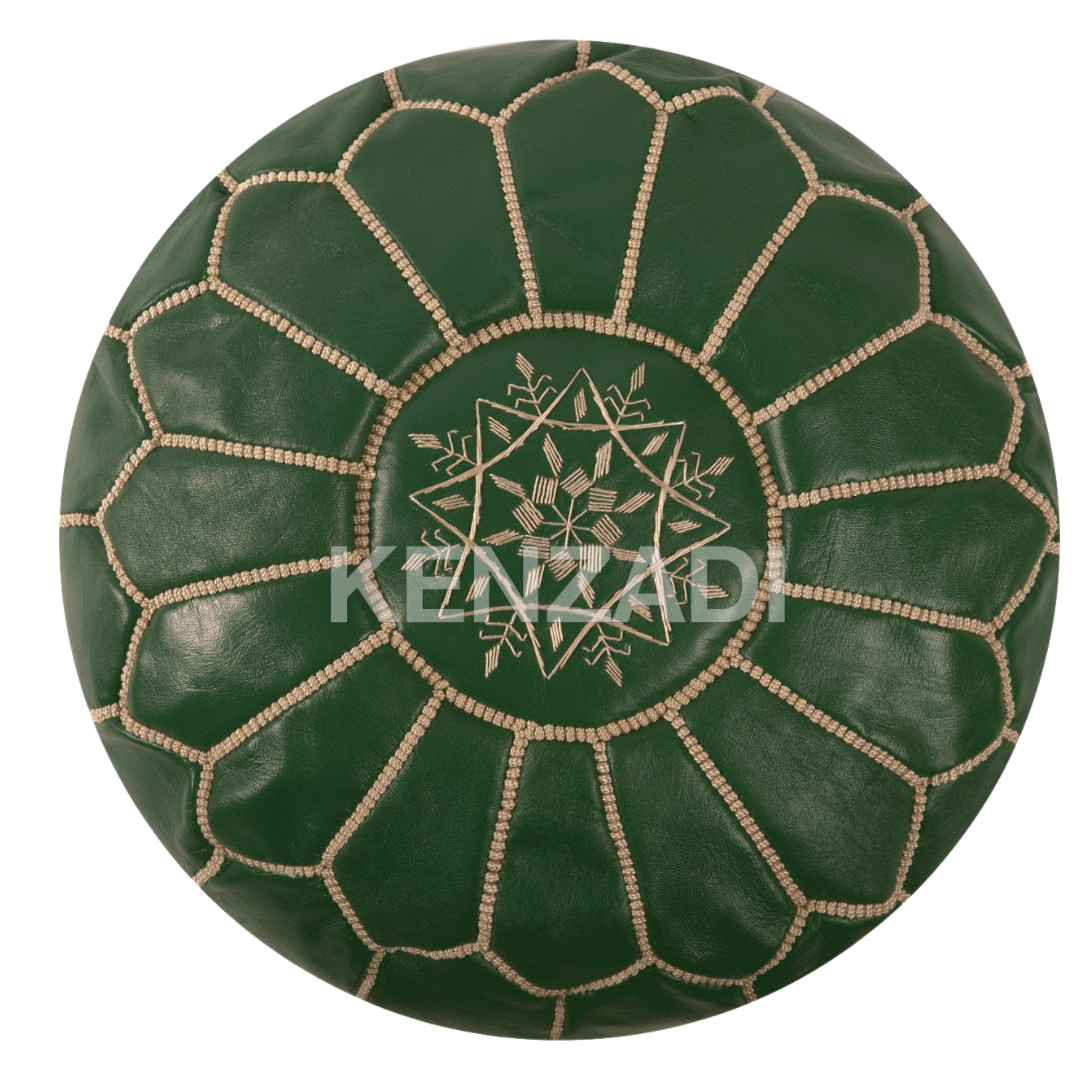 Kenzadi Leather Pouf