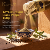 TAYEB Ground Black Pepper 150g – Premium Moroccan Black Pepper Powder for Everyday Cooking & Seasoning