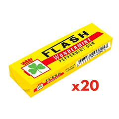 Flash Wondermint Peppermint Gum – 15g per Pack, 20 Count (300g Total) | Bulk Chewing Gum