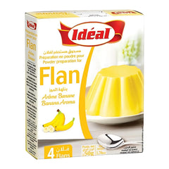 Idéal Banana Flans 50g - Halal Dessert Mix | 4 Servings