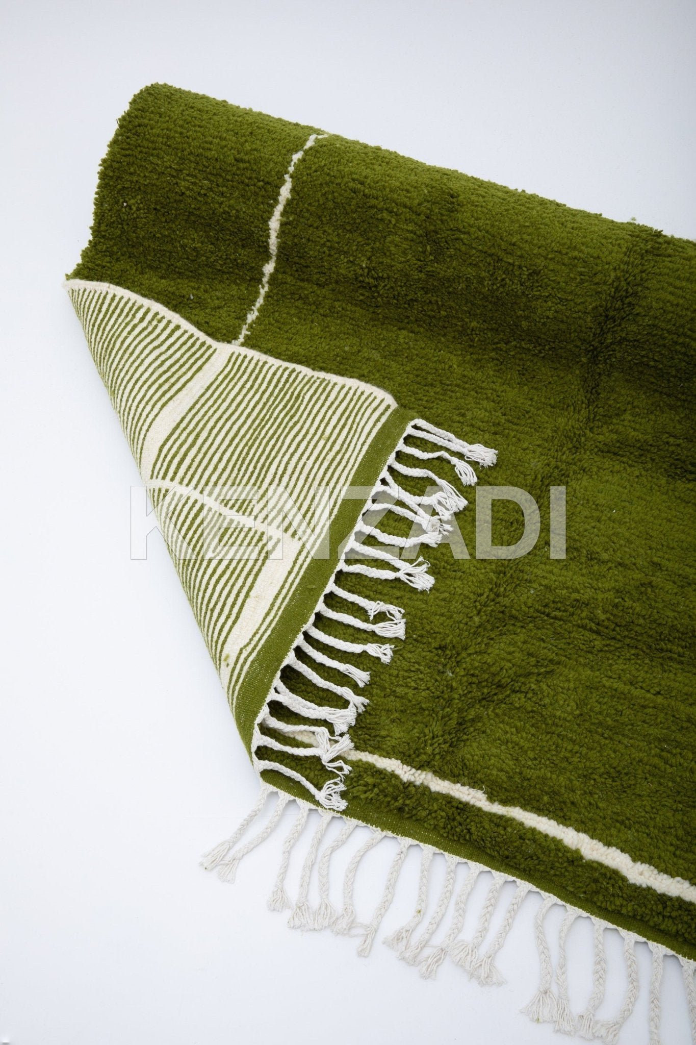 Authentic Handmade Moroccan Rug, 3 x 7 Beni Ourain Rug with Natural Henna Color, 100% Natural Undyed Wool, Professional Craftswomen - Handmade by My Poufs