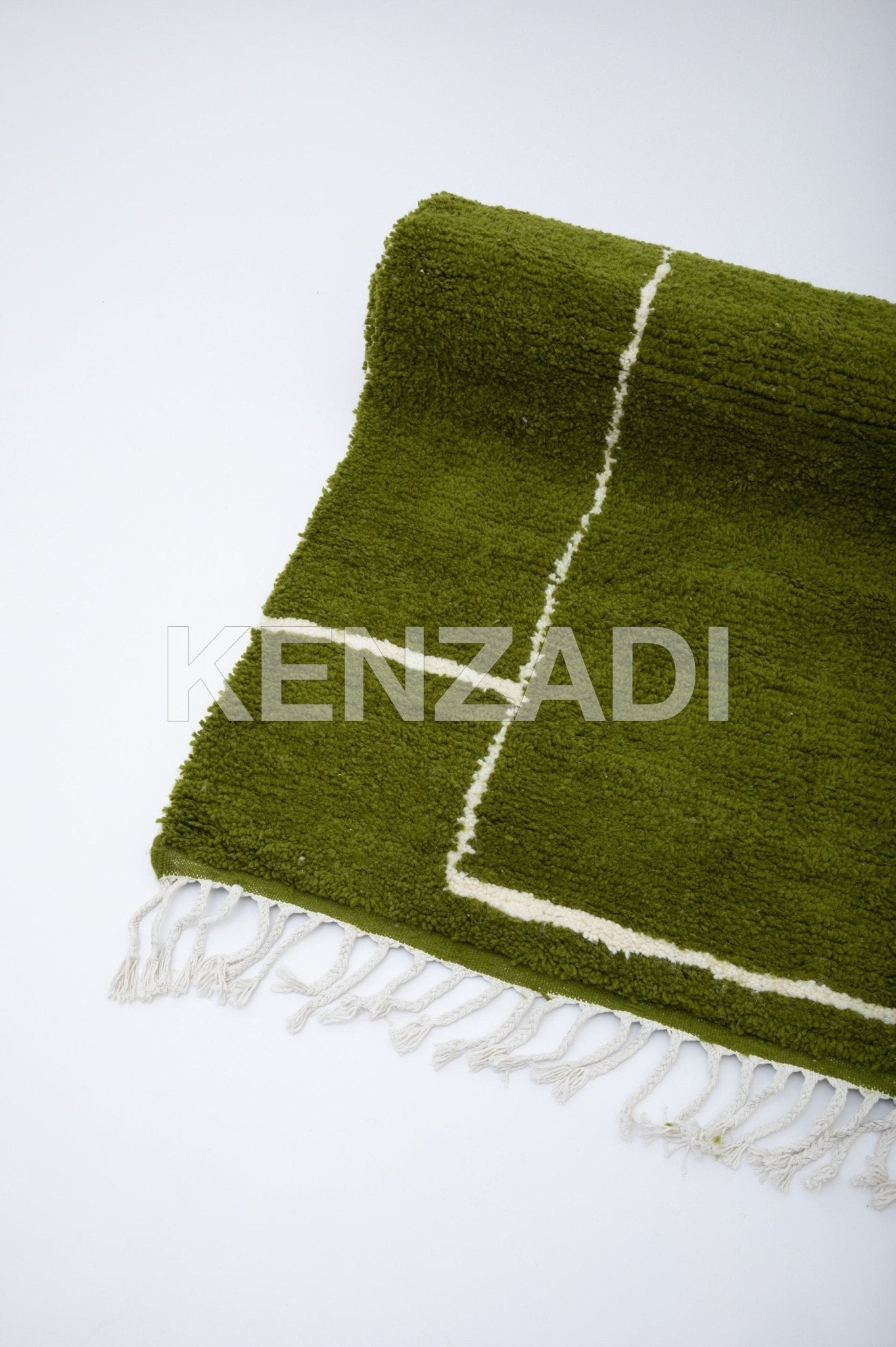 Authentic Handmade Moroccan Rug, 3 x 7 Beni Ourain Rug with Natural Henna Color, 100% Natural Undyed Wool, Professional Craftswomen - Handmade by My Poufs