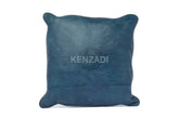Moroccan Leather Pillow, Blue Jeans traditional Throw Pillow Case by Kenzadi - Handmade by My Poufs
