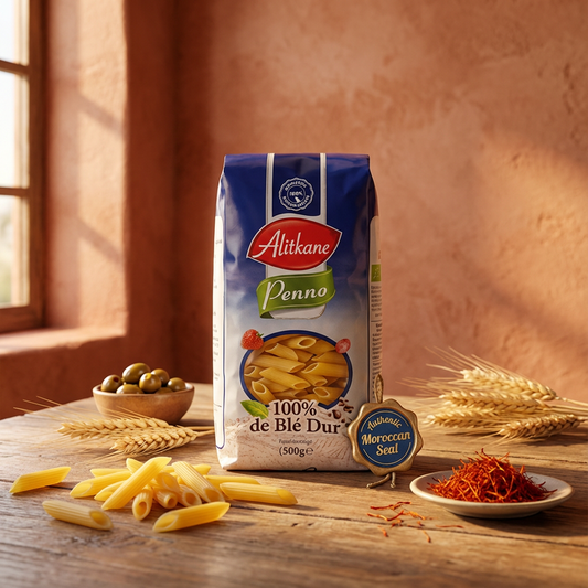 Eid al-Adha Special - Alitkane Penne Pasta – 100% Durum Wheat, 500g | Authentic Moroccan Pasta