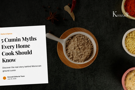 Jar of TAYEB Ground Cumin 150g Moroccan spice powder on a wooden kitchen counter