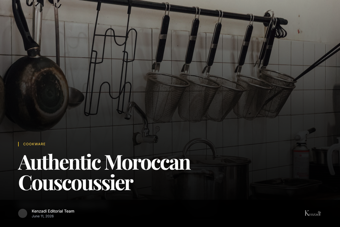 Al Mohajer stainless steel couscoussier with two-tier design for steaming couscous and vegetables