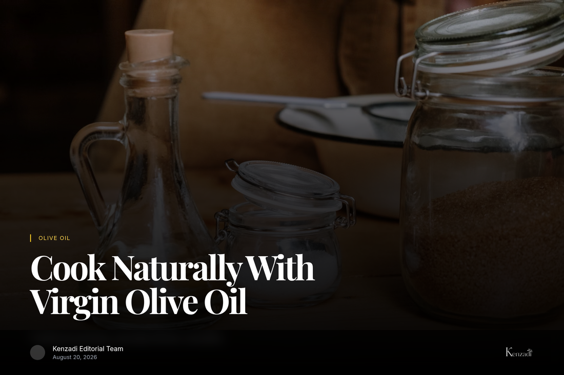 Bottle of Olive Oil El Ouazzania Virgin 2L on a kitchen counter