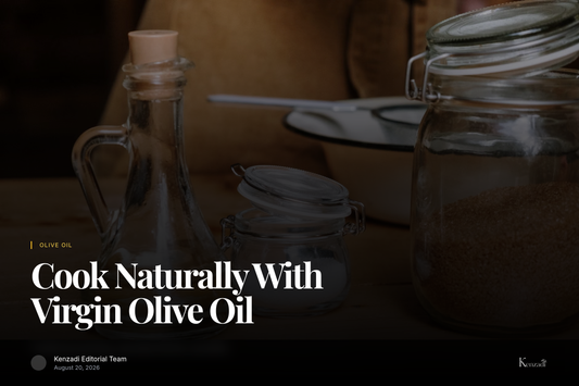 Bottle of Olive Oil El Ouazzania Virgin 2L on a kitchen counter