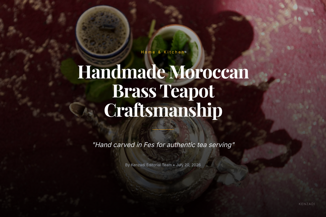 Handmade Moroccan brass silver-plated teapot hand carved in Fes, Morocco