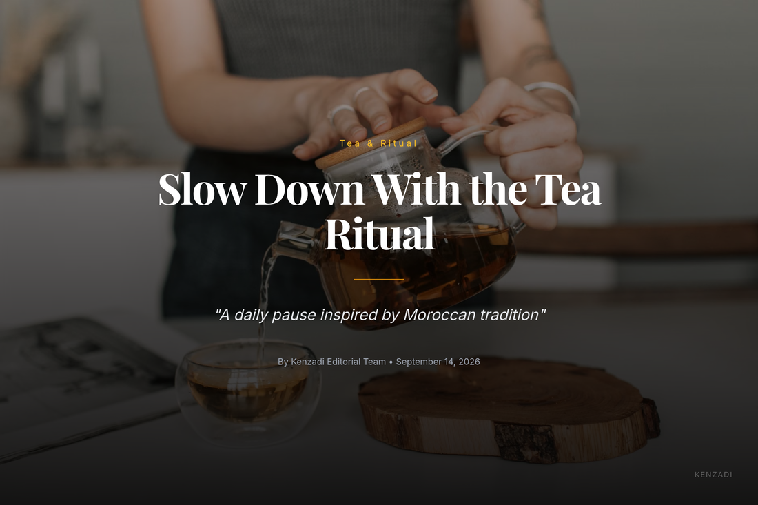 Glass of Moroccan green tea poured from a traditional teapot, representing Al Mohajer Chunmee green tea