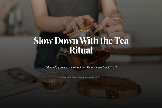 Glass of Moroccan green tea poured from a traditional teapot, representing Al Mohajer Chunmee green tea