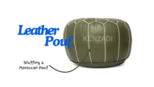 Stuffing a Moroccan Pouf - My Poufs