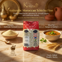 TAYEB Moroccan Tchicha Fine Barley Semolina 2.2 lb (1kg) – Premium Semoule d’Orge for Soups & Cooking