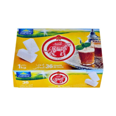Enmer Sugar Cubes Yellow Big 1 Kg, Traditional Moroccan Sugar for Tea, Mint Tea & Coffee