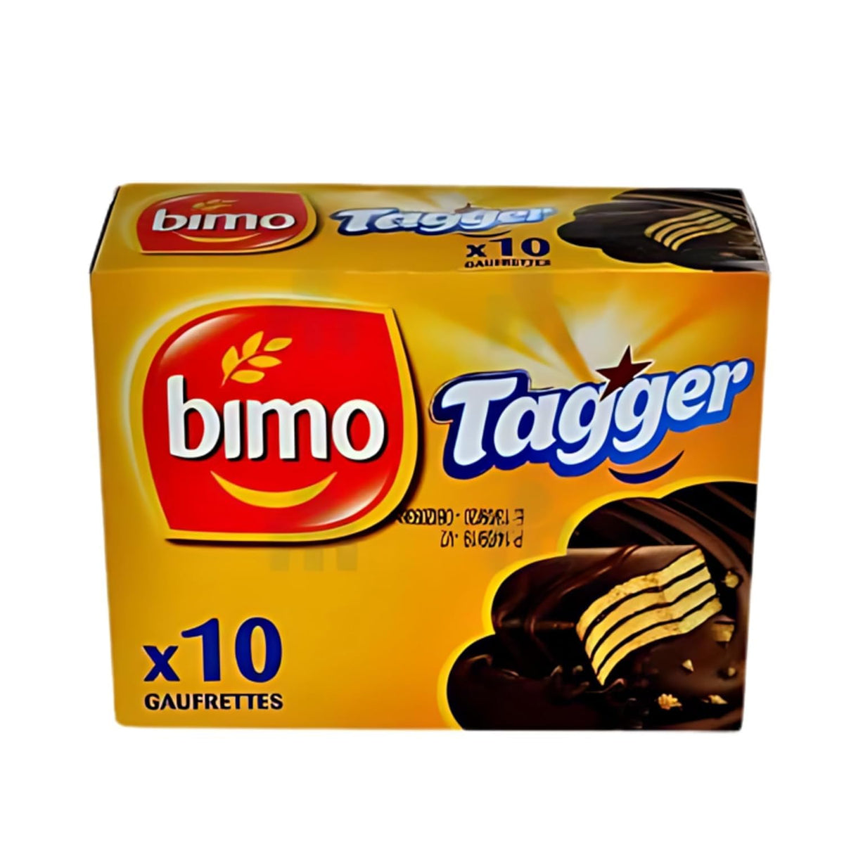 Bimo Tagger Crispy Chocolate Waffle Snacks, Pack of 10, Moroccan Delight