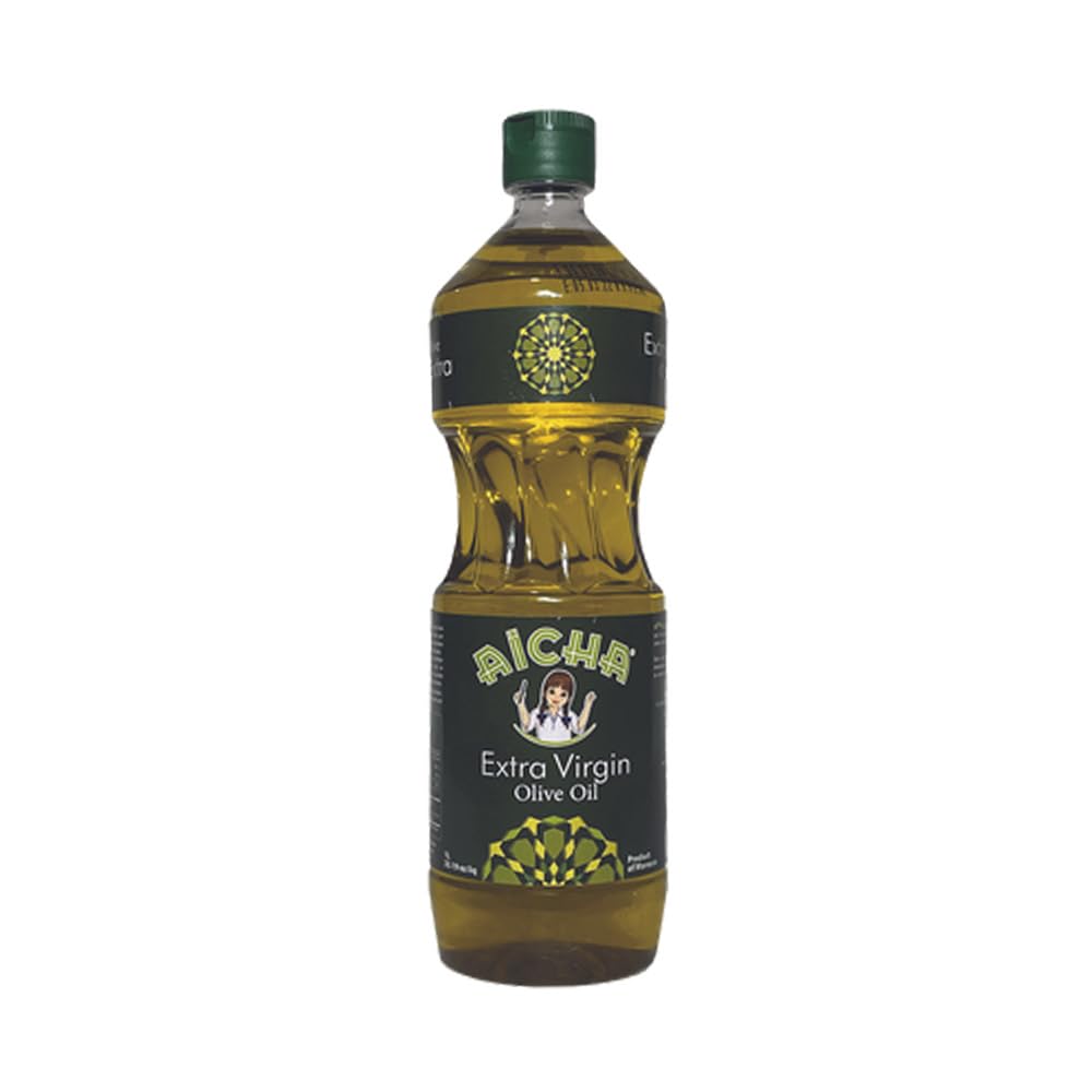 Aicha Extra Virgin Olive Oil 1L – Premium Moroccan Cold-Pressed EVOO for Cooking & Salads