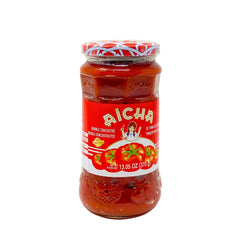 Aicha Double Concentrated Tomato Paste, Premium Moroccan, 13.05 Oz Glass Jar
