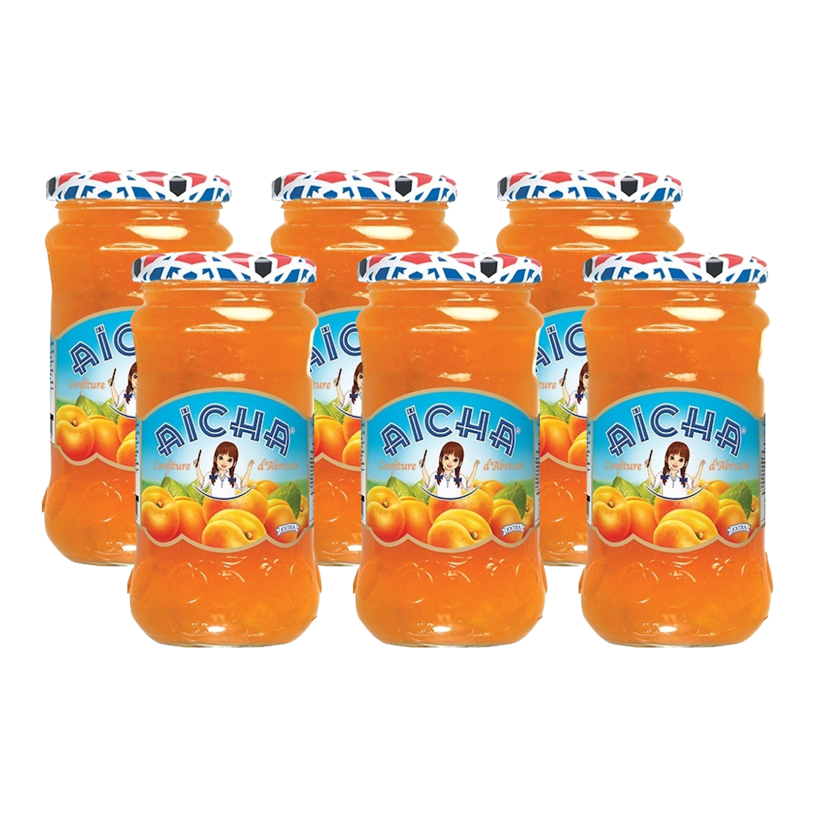 Aicha Jam (Pack of 6) - Moroccan Jam for Breakfast, Baking, and Desserts