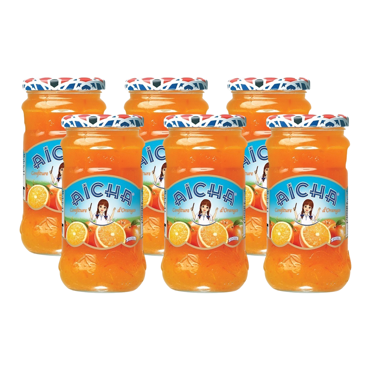 Aicha Jam (Pack of 6) - Moroccan Jam for Breakfast, Baking, and Desserts