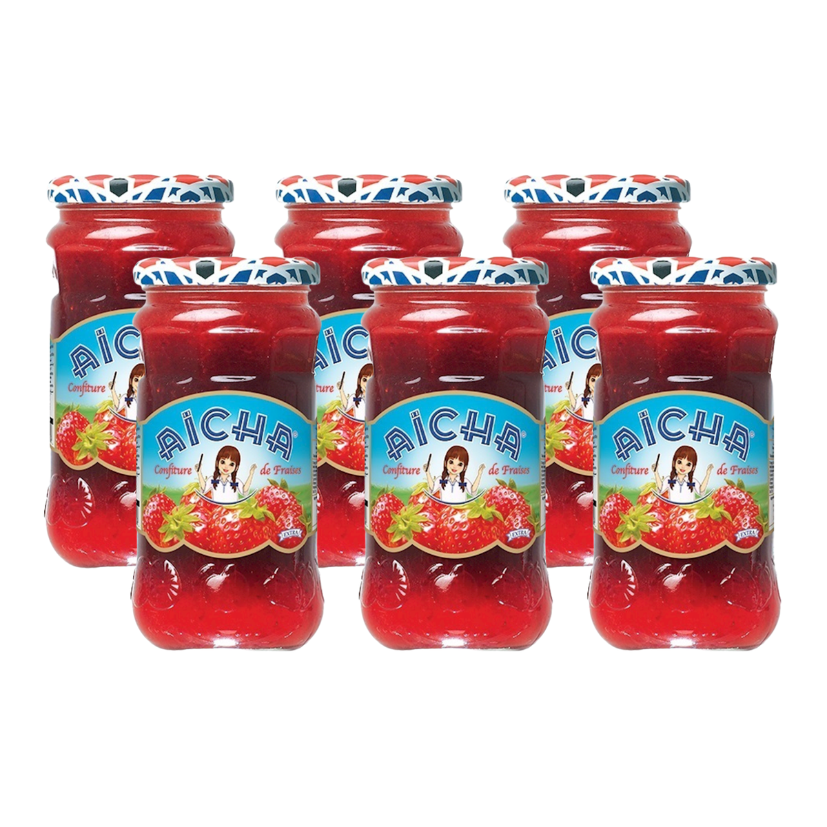 Aicha Jam (Pack of 6) - Moroccan Jam for Breakfast, Baking, and Desserts
