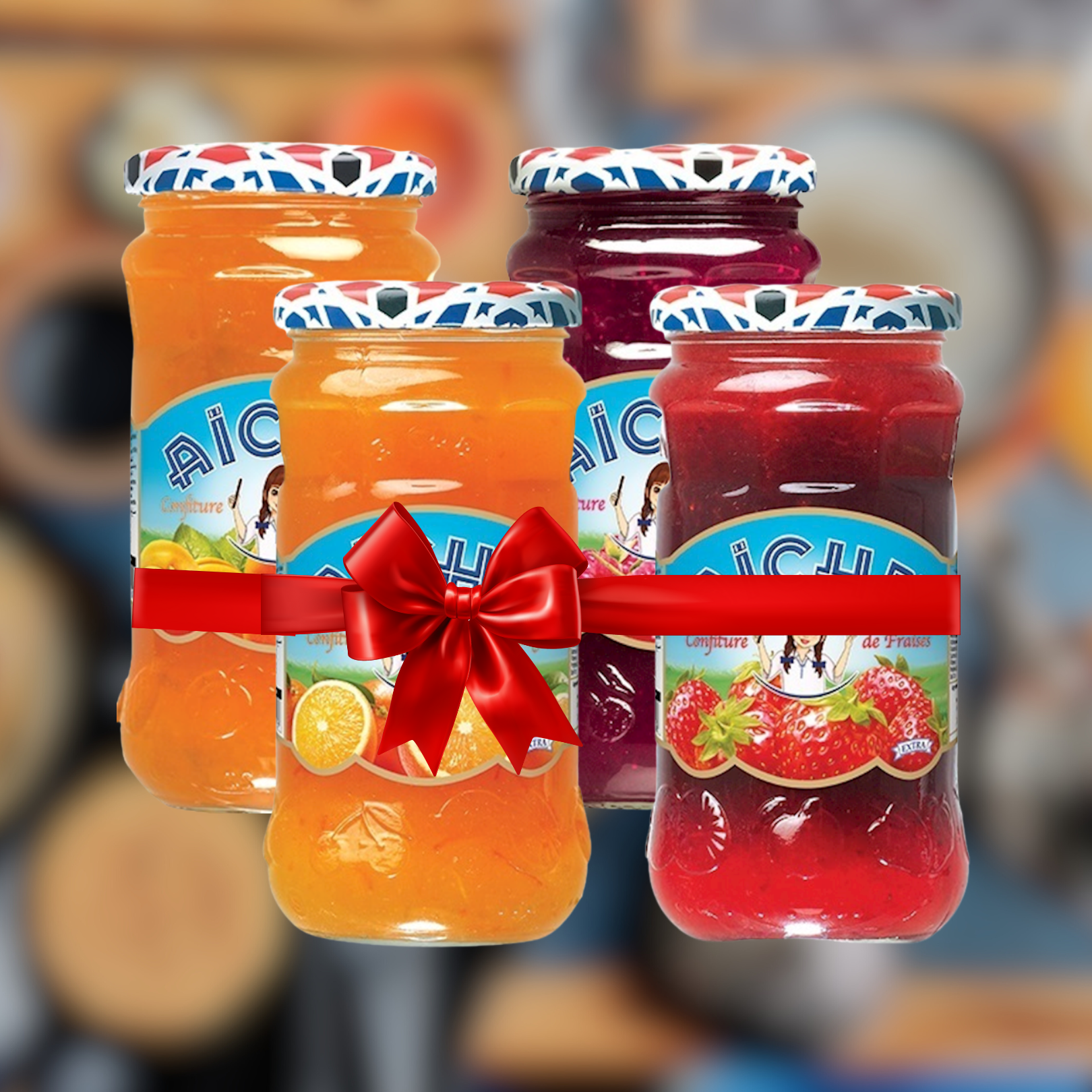 Aicha Jam (Pack of 6) - Moroccan Jam for Breakfast, Baking, and Desserts
