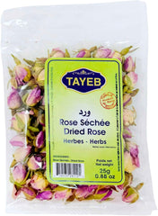 TAYEB Moroccan Dried Rosebuds/Petals, 25g - Premium Rose Séchée for Tea, Culinary & Bath Rituals