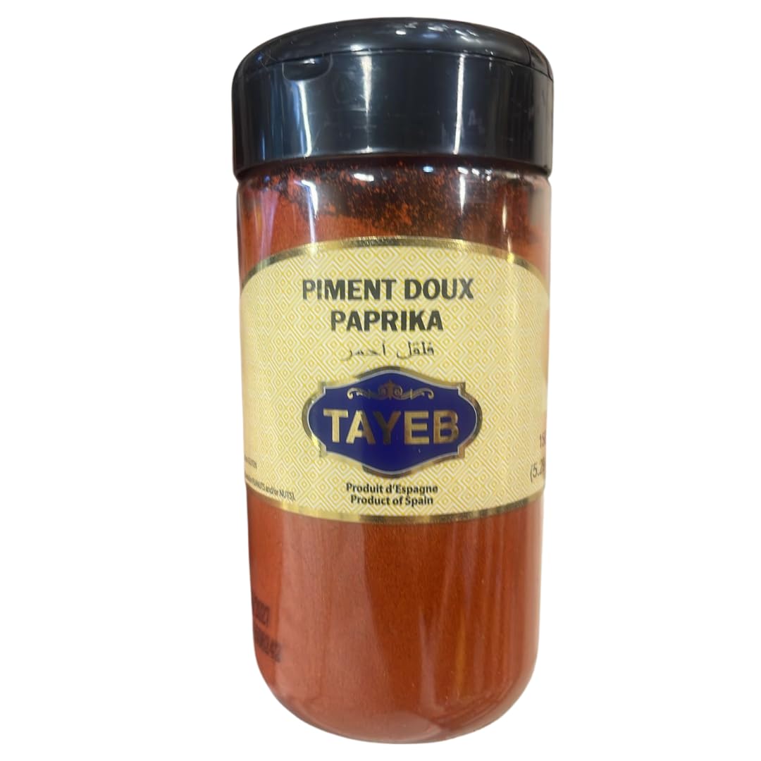 TAYEB Paprika Jar 170g – Authentic Moroccan Spice for Meats, Vegetables, Stews, & Marinades – Smoky-Sweet Flavor & Vibrant Color
