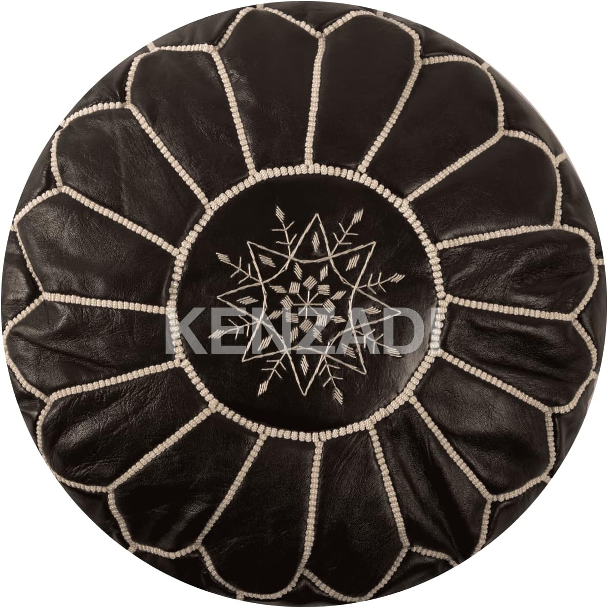 Moroccan Leather Stuffed Poufs - Handmade by My Poufs
