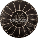 Moroccan Leather Stuffed Poufs - Handmade by My Poufs