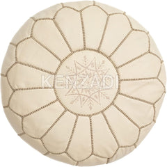 Moroccan Leather Stuffed Poufs - Handmade by My Poufs