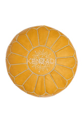 Moroccan Leather Stuffed Poufs - Handmade by My Poufs