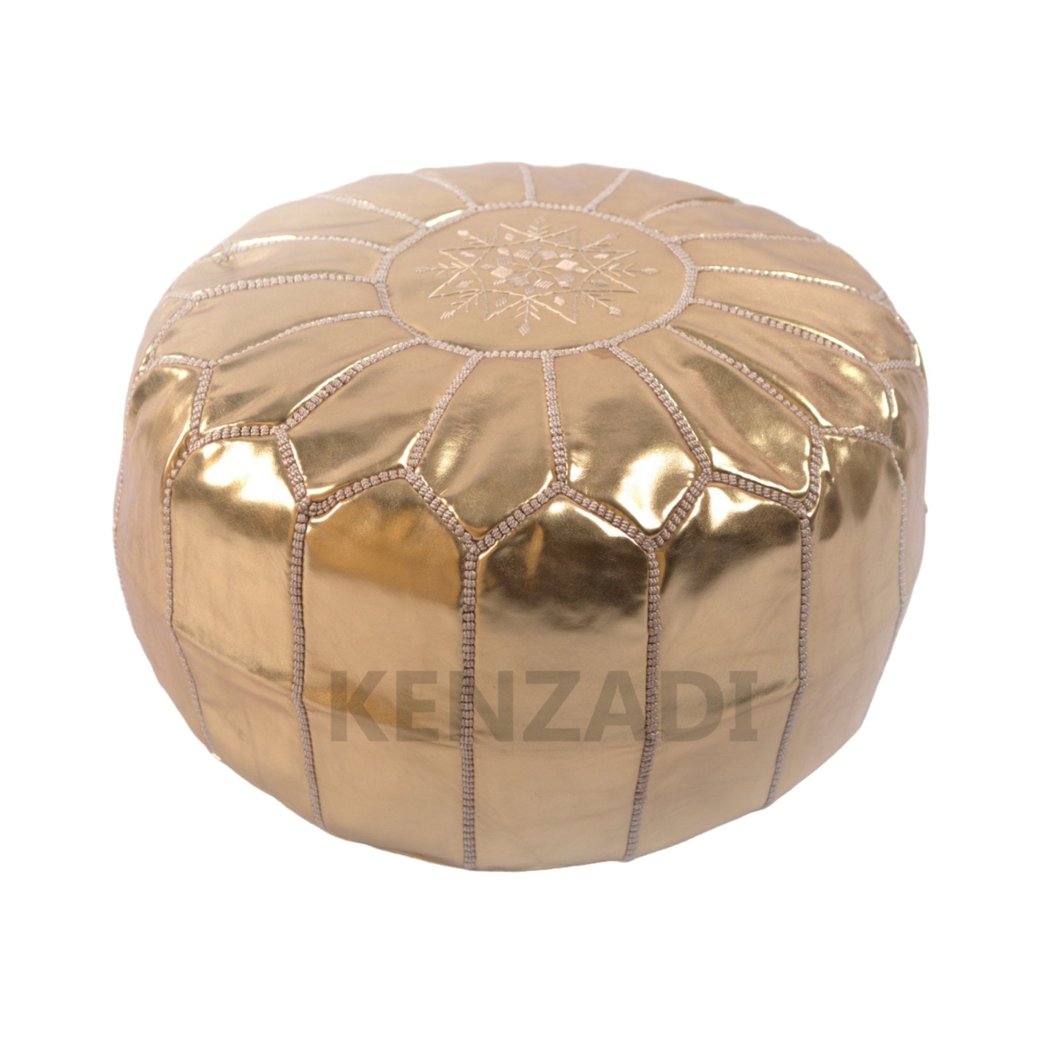 Moroccan Leather Stuffed Poufs - Handmade by My Poufs