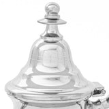 Moroccan Serving TeaPot Handmade Of Brass Silver Plated Hand Carved In Fes Morocco - Handmade by My Poufs